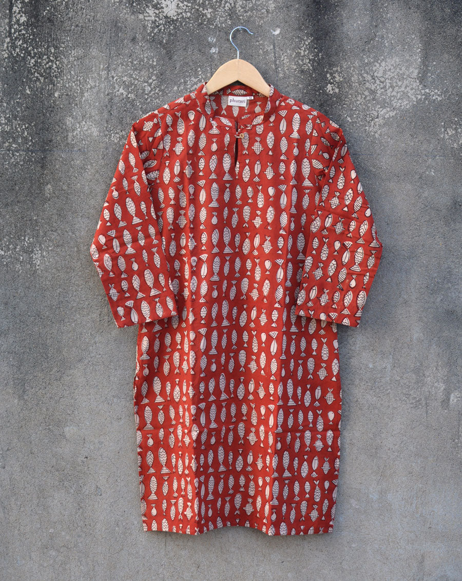 Laal Pani Machli Women's Cotton Kurti