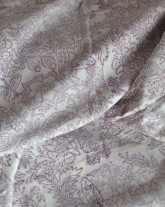 Lavender Hand Block Printed Cotton Dohar