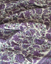 Load image into Gallery viewer, Lavender Hand Block Printed Cotton Dohar
