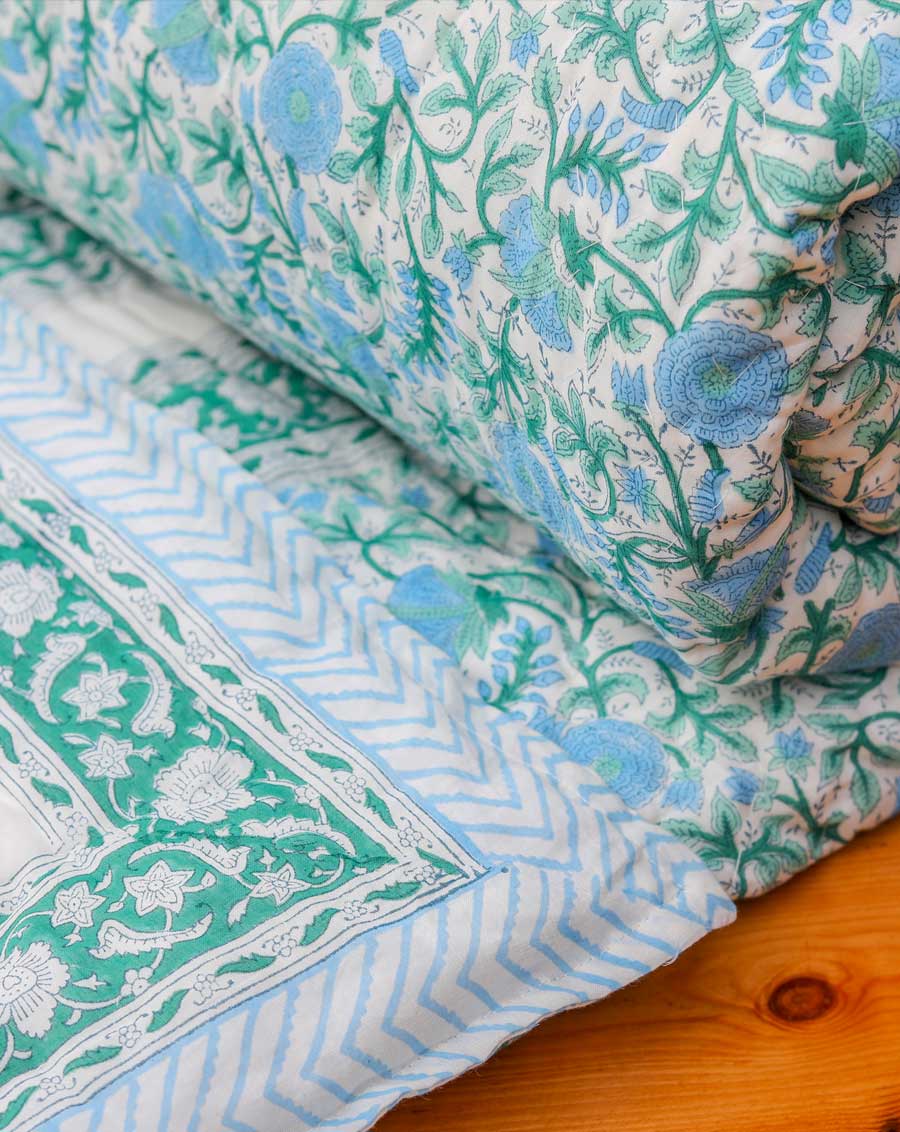 Neel Phool Cotton Quilt