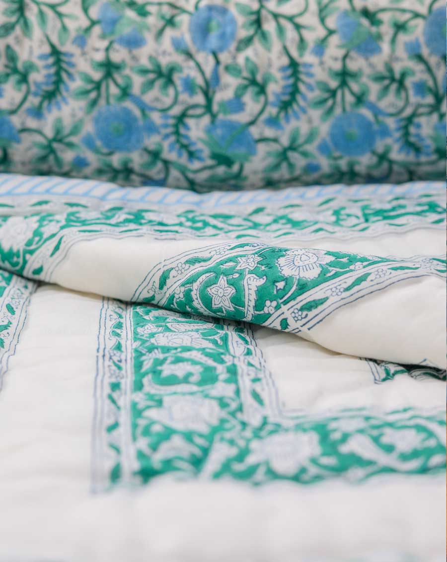 Neel Phool Cotton Quilt