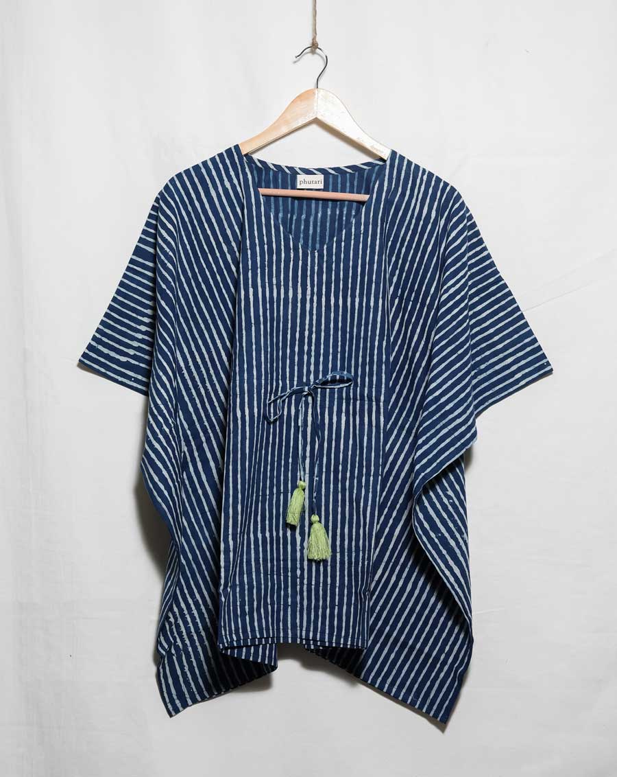 Neel Dhaari Chill Jams Cotton Co-ord Set - (Natural Indigo)