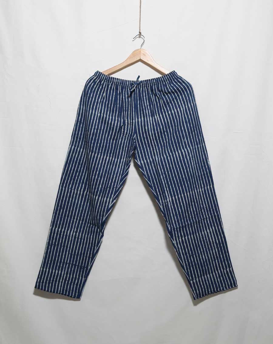 Neel Dhaari Chill Jams Cotton Co-ord Set - (Natural Indigo)