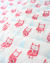 Load image into Gallery viewer, Transistor Owl Hand Block Printed Cotton Quilt
