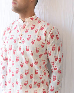 Transistor Owls Cotton Men's Kurta