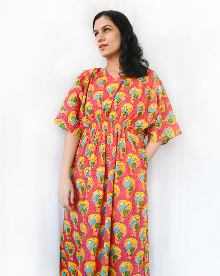 Paradise Senorita - Soft Cotton Kaftan Dress