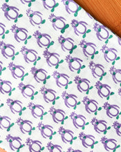 Load image into Gallery viewer, Penguin in Purple GOTS Certified Organic Cotton Swaddle
