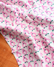 Load image into Gallery viewer, Pink Penguin GOTS Certified Organic Cotton Swaddle
