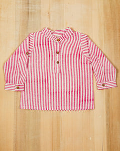 Pink Cotton Kurta Pyjama Set for Kids