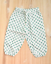Load image into Gallery viewer, Green Polkas Cotton Kurta Pyjama set for babies
