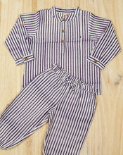Load image into Gallery viewer, Purple Cotton Kurta Pyjama Set for Kids (Minor Defect P3)
