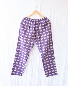 Chirping Birdies Purple Soft Cotton Pyjama