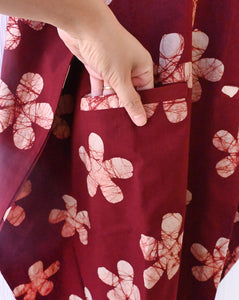 Shahi Batik Hand Block Printed Cotton Kaftan Shirt - Full Length