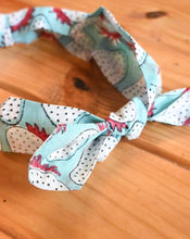 Load image into Gallery viewer, Mint Strawberry | Handcrafted Cotton Bow Hairband
