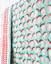 Load image into Gallery viewer, Strawberry GOTS Certified Organic Cotton Quilt for Babies/Kids
