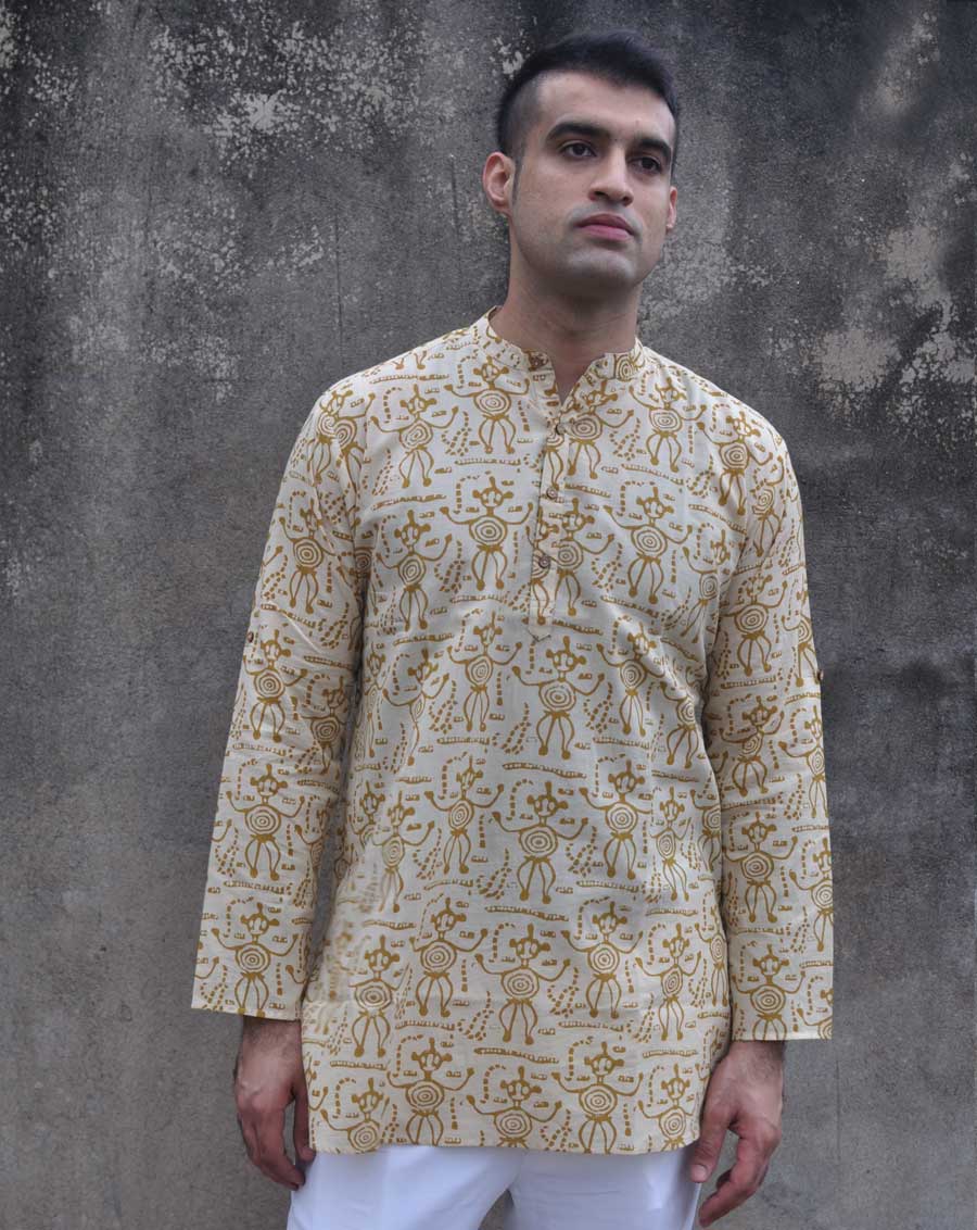 Vaanar Cotton Men's Short Kurta