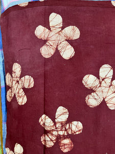 Shahi Batik Hand Block Printed Cotton Kaftan Shirt - Full Length - Minor Defect M22