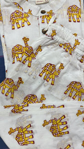 Camel March Cotton Kurta Pyjama Set for Kids - Minor Defect KP-O-2