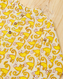 Funky Monkey Cotton Kurta for Kids