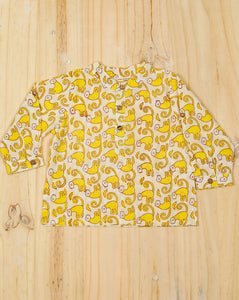 Funky Monkey Cotton Kurta for Kids