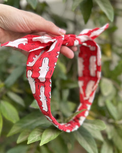 Strawberry-HappyHippos-Kamal - Set of 3 Handcrafted Cotton Bow Hairbands