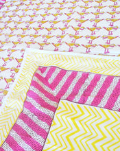 Load image into Gallery viewer, Chirping Birdies Hand Block Printed Cotton Dohar
