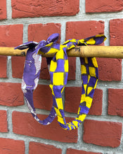Load image into Gallery viewer, Purple Combo- Set of 2 Handcrafted Cotton Bow Hairbands
