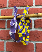 Load image into Gallery viewer, Purple Combo- Set of 2 Handcrafted Cotton Bow Hairbands
