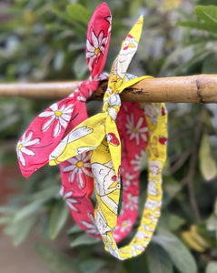 Kukdoo-Daisy - Set of 2 Handcrafted Cotton Bow Hairbands
