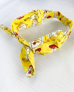 Kuk-Doo-Koo Yellow | Handcrafted Cotton Bow Hairband