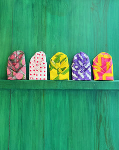 Set of 5 Cotton Mulmul Handkerchief -Crazy Colours Collection